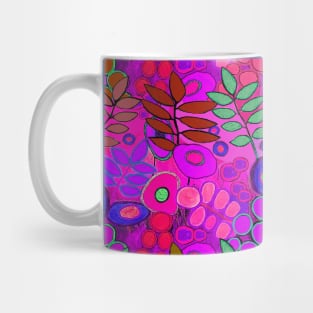 Southwest Sunny Garden Flowers - Red Pink Orange Mug